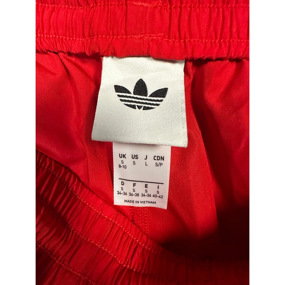 Adidas Adicolor Classics Wide Leg Track Pants Small Red Three Stripes Polyester - Picture 3 of 7